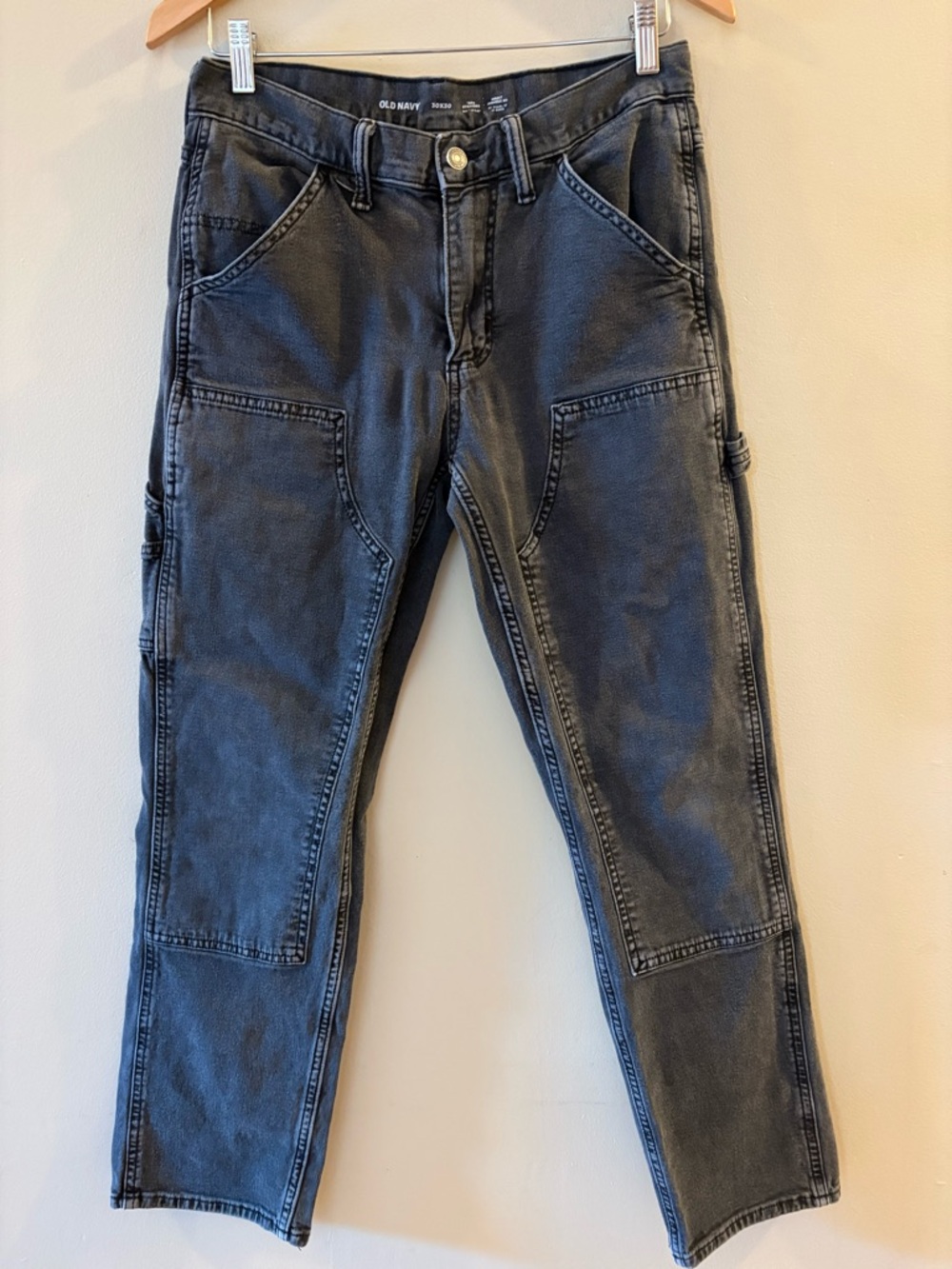 Old Navy Washed Black Slim Straight Utility Jeans, Men's Sz 30.